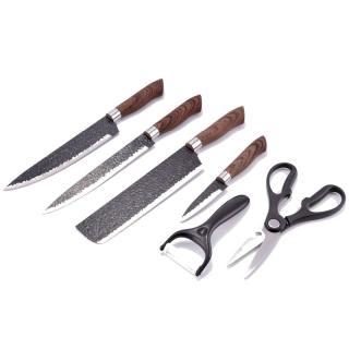Sada nerezových nožů Perfect Home (souprava nerezových nožů s nůžkami a škrabkou)