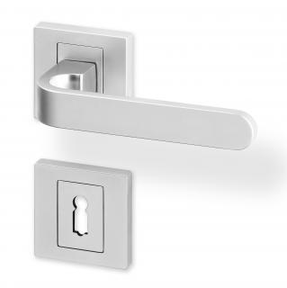 ACT dveřní kování FOLOS R HR KK (efekt nerez) Provedení: BB - klika/klika s otvorem pro pokojový klíč
