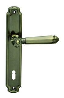 Cobra dveřní kování ATLANTIS (bronz česaný) Provedení: BB - klika/klika s otvorem pro pokojový klíč, Rozteč: 72 mm