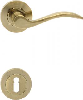 Cobra Dveřní kování Kristina-R (bronz česaný) Provedení: BB - klika/klika s otvorem pro pokojový klíč