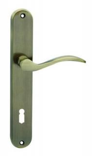 Cobra Kování Kristina (bronz česaný) Provedení: BB - klika/klika s otvorem pro pokojový klíč, Rozteč: 72 mm