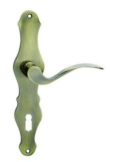 Cobra Kování Münster (bronz česaný) Provedení: BB - klika/klika s otvorem pro pokojový klíč, Rozteč: 72 mm