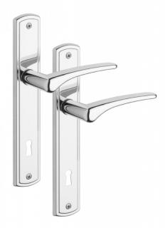 ROSTEX dveřní kování KREDO Povrch: Nerez chrom (0100), Provedení: BB (dozický klíč), Rozteč: 72 mm