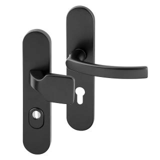 ACT bezpečnostní kování VIKING PLUS (černá) Provedení: M PZ RE (klika pravá/madlo pro FAB), Rozteč: 72 mm