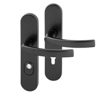 ACT bezpečnostní kování VIKING PLUS (černá) Provedení: PZ RE (klika pravá/klika pro FAB), Rozteč: 72 mm