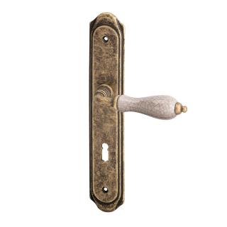 ACT dveřní kování ANTIK (bronz) Provedení: BB (klika/klika, dózický klíč), Rozteč: 72 mm