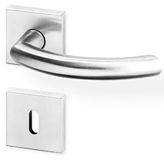 ACT dveřní kování GINA R HR SlideBloc light PK (nerez) Provedení: WC (klika/klika, WC zámek)