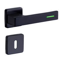 ROSTEX dveřní kování RAVENA/H Lumino (černá) Provedení: BB (pokojový klíč)