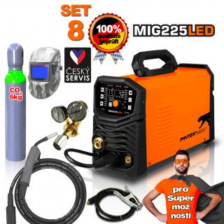 PANTERMAX MIG225LED invertorová svářečka MIG/TIG/MMA SET 8 (Prodejní hit - Invertorová svářečka CO2)