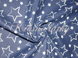 Kouzelnické hvězdy modrý podklad š cm 145gr/m2,látky na kostými,kouzelník,kouzelnický kostým,hvězdy,noční obloha