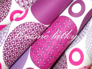 Piškvorky fialovo růžové - šíře 240 cm