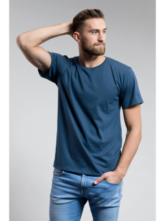 Bavlněné triko CityZen kulatý výstřih modré 800-U Velikost: 3XL