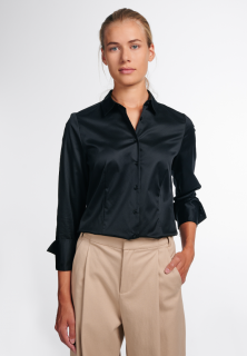 Dámská košile Modern Classic  Twill  neprůhledná černá 5008D708_39 velikost: 34, délka rukávu: dlouhý rukáv