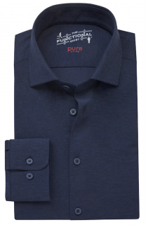 Funkční košile Pure Slim Fit  Functional  s extra prodlouženým rukávem - navy velikost: 39, délka rukávu: extra prodloužený rukáv (72 cm)