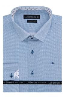 Košile AMJ - kolekce Lui Bentini - Comfort fit - světle modrá LD198 velikost: 39, délka rukávu: dlouhý rukáv (65 cm)