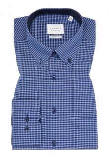 Košile Eterna Comfort Fit  Karo Popeline  modrá 8913_09E146 velikost: 40, délka rukávu: dlouhý rukáv (65 cm)
