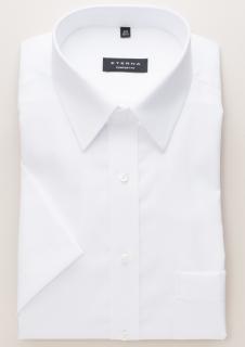 Košile Eterna Comfort Fit  Popeline  s krátkým rukávem Bílá 1100K198_00 velikost: 47, délka rukávu: krátký rukáv