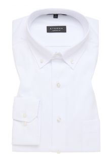 Košile Eterna Comfort Fit  Twill   neprůhledná bílá 8817_00E19L velikost: 43, délka rukávu: dlouhý rukáv (65 cm)