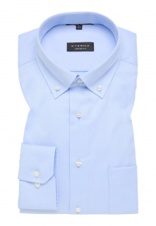 Košile Eterna Comfort Fit  Twill   neprůhledná modrá 8817_10E19L velikost: 42, délka rukávu: dlouhý rukáv (65 cm)