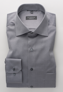 Košile Eterna Comfort Fit  Twill   neprůhledná šedá 8817_35E19K velikost: 40, délka rukávu: dlouhý rukáv (65 cm)