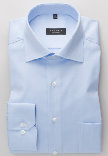 Košile Eterna Comfort Fit  Twill   neprůhledná světle modrá 8817_10E19K_68CM velikost: 40, délka rukávu: dlouhý rukáv (65 cm)