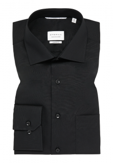 Košile Eterna Modern Fit  Popeline  černá 1100_39X19K velikost: 39, délka rukávu: prodloužený rukáv (68 cm)