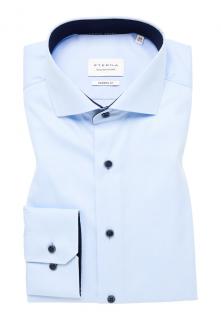 Košile Eterna Modern Fit  Twill  neprůhledná modrá 8819_10X15V velikost: 41, délka rukávu: dlouhý rukáv (65 cm)