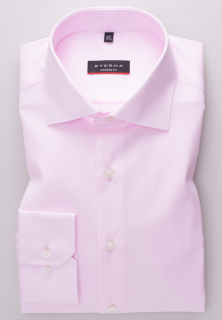 Košile Eterna Modern Fit  Twill  neprůhledná růžová 8817_50X18K velikost: 48, délka rukávu: dlouhý rukáv (65 cm)