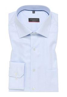 Košile Eterna Modern Fit   Twill Stuktur  modrá 3116_12X169 velikost: 38, délka rukávu: dlouhý rukáv (65 cm)