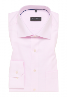 Košile Eterna Modern Fit   Twill Stuktur  růžová 3116_50X169 velikost: 39, délka rukávu: dlouhý rukáv (65 cm)