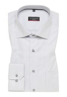 Košile Eterna Modern Fit   Twill Stuktur  šedá 3116_32X169 velikost: 38, délka rukávu: dlouhý rukáv (65 cm)