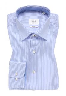Košile Eterna Slim Fit  Sreifen Twill  pruhovaná modrá 8175_15F69K velikost: 38, délka rukávu: dlouhý rukáv (67 cm)