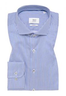 Košile Eterna Slim Fit  Sreifen Twill  pruhovaná modrá / bílá 3961_16F682 velikost: 38, délka rukávu: dlouhý rukáv (67 cm)