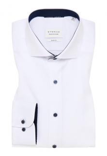 Košile Eterna Slim Fit  Twill  neprůhledná bílá 8819_00F142 velikost: 38, délka rukávu: dlouhý rukáv (67 cm)