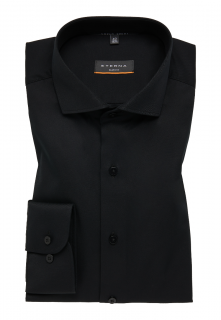 Košile Eterna Slim Fit  Twill  neprůhledná černá 8817_39F182 velikost: 38, délka rukávu: dlouhý rukáv (67 cm)
