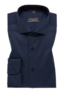 Košile Eterna Slim Fit  Twill  neprůhledná navy 8817_19F182 velikost: 45, délka rukávu: dlouhý rukáv (67 cm)