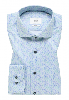 Košile Eterna Slim Fit  Twill Print  s jarním vzorem L_8256_45F682 velikost: 41, délka rukávu: dlouhý rukáv (67 cm)