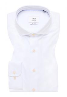 Košile Eterna Slim Fit  Uni Jersey  Soft tailoring  bílá 2159_00YS82 velikost: 38, délka rukávu: dlouhý rukáv (67 cm)