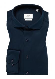 Košile Eterna Slim Fit  Uni Jersey  Soft tailoring  navy 2159_19YS82 velikost: 43, délka rukávu: dlouhý rukáv (67 cm)