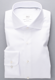 Košile Eterna Slim Fit  Uni Twill  bílá 8005_00F682 velikost: 46, délka rukávu: dlouhý rukáv (67 cm)