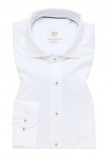 Košile Eterna Slim Fit  Uni Twill  Soft tailoring bílá 3850_02FS82 velikost: 38, délka rukávu: dlouhý rukáv (67 cm)