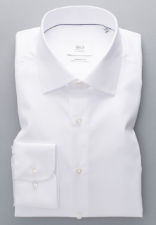 Luxusní košile Eterna Comfort Fit  Twill   bílá 8005_00E687 velikost: 40, délka rukávu: dlouhý rukáv (65 cm)
