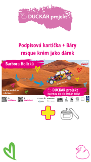 Podpisová kartička DUCKAR + dárek - Báry Dakarský rescue krém