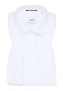 Společenská košile Eterna Comfort Fit  Twill  neprůhledná bílá 8817_00E387 velikost: 52, délka rukávu: dlouhý rukáv (65 cm)