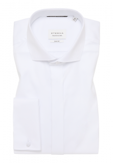 Společenská košile Eterna Slim Fit quot;Twill  neprůhledná bílá 8817_00F392_72CM velikost: 39, délka rukávu: dlouhý rukáv (67 cm)