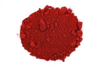 Oxid železitý, červená, č. 130 M, střední (Práškový pigment)