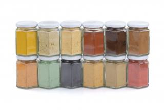 Set: Výběr zemitých pigmentů (12 pigmentů ve sklenicích o objemu 190 ml, každá cca. 100 g)