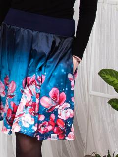 Dámská skládaná sukně - Svěží sakura Velikost: L/XL (Pas 70 - 95 cm)