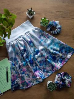 Dívčí áčková sukně - V pugétu lučních květů