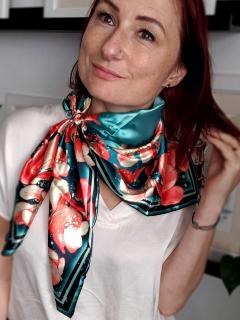 KSD-art saténový šátek barevný Velikost: 70 x 70 cm